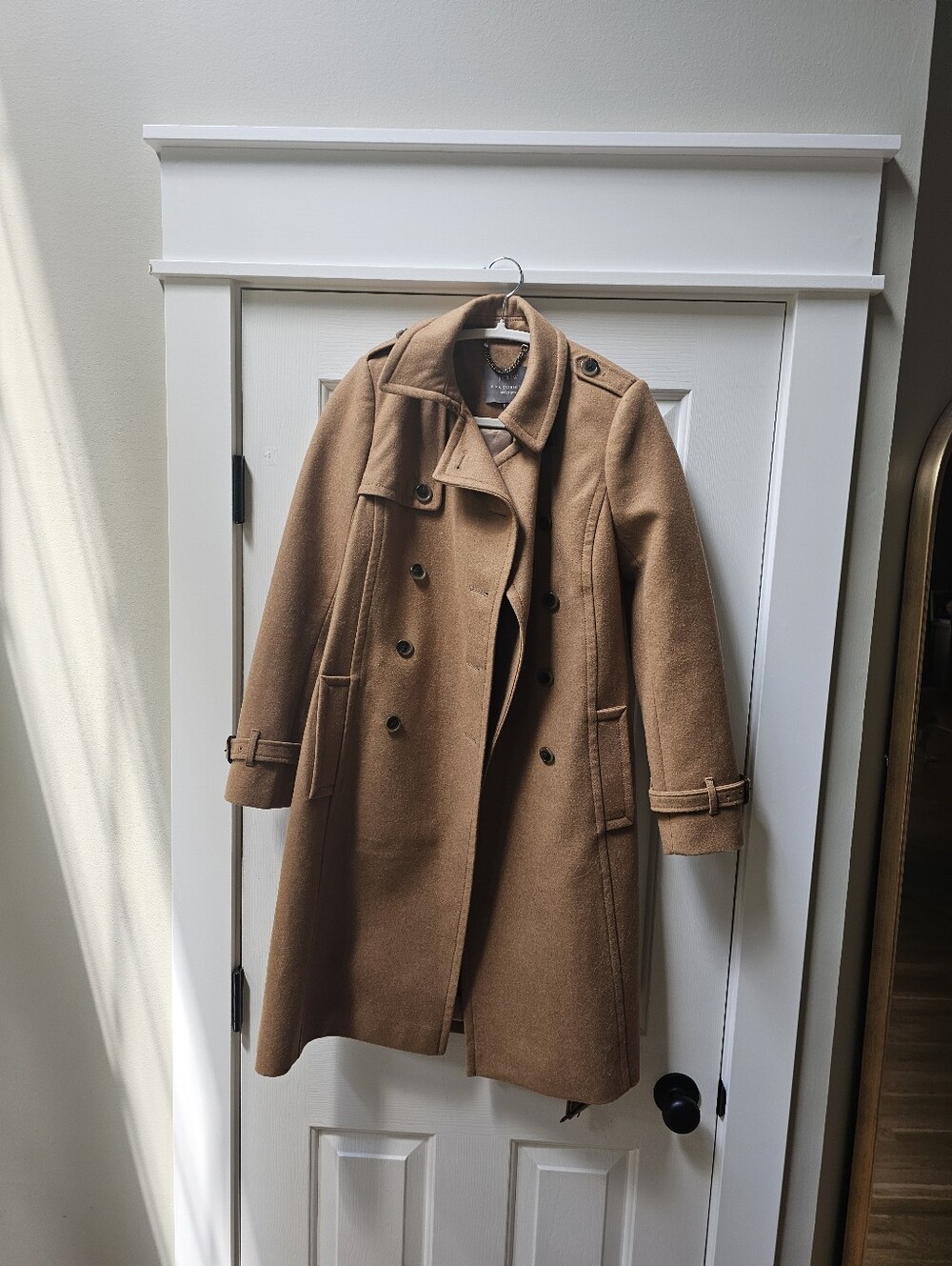 $365 J. Crew Icon Trench Coat in Italian Wool-Cashmere Nello Gori - Picture 9 of 13